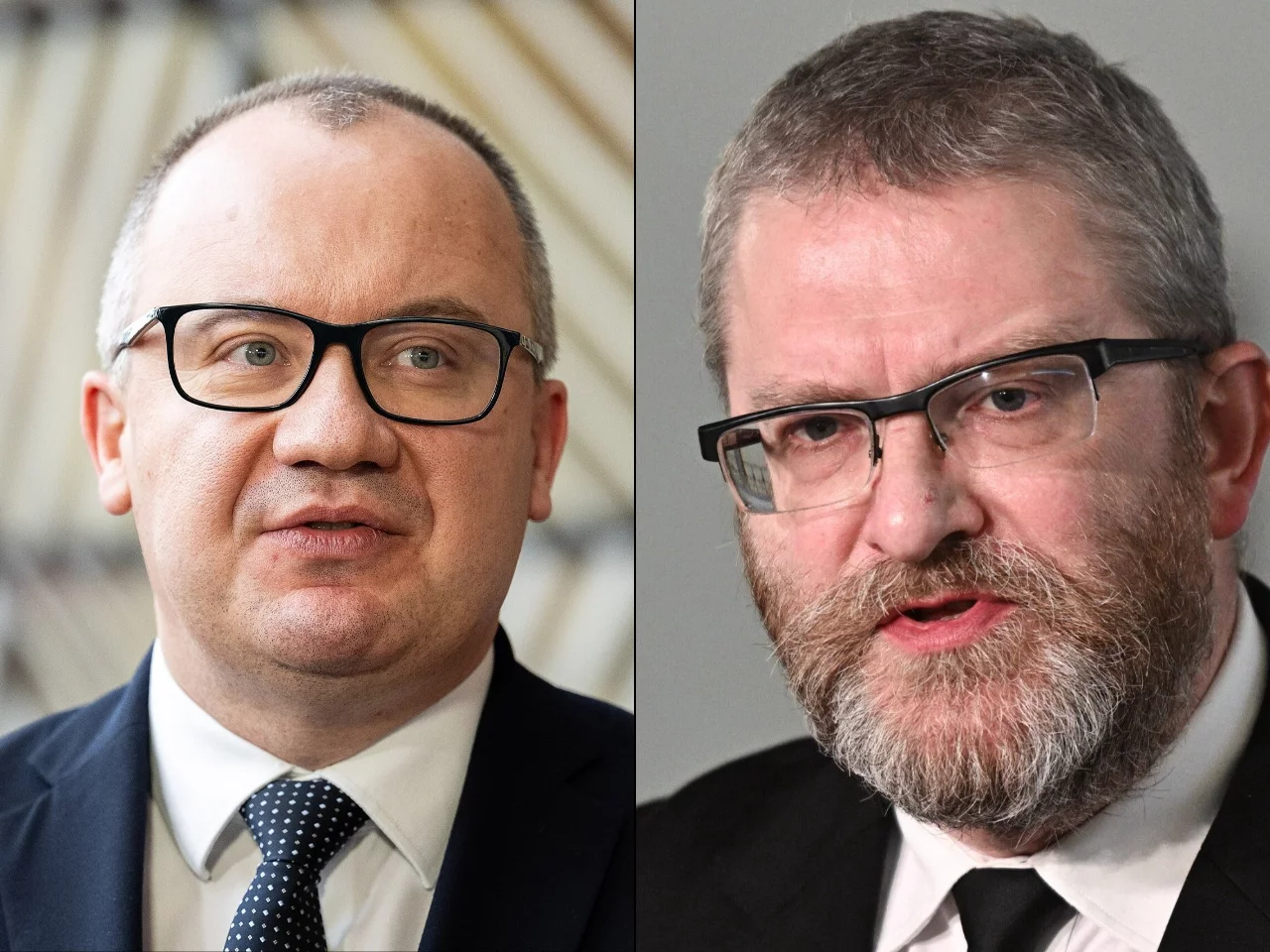 Adam Bodnar (L) i Grzegorz Braun (P)