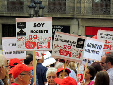 Protest anty-aborcyjny w Hiszpanii – zdjęcie ilustracyjne