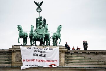 Protest grupy "Ostatnia generacja" w Berlinie