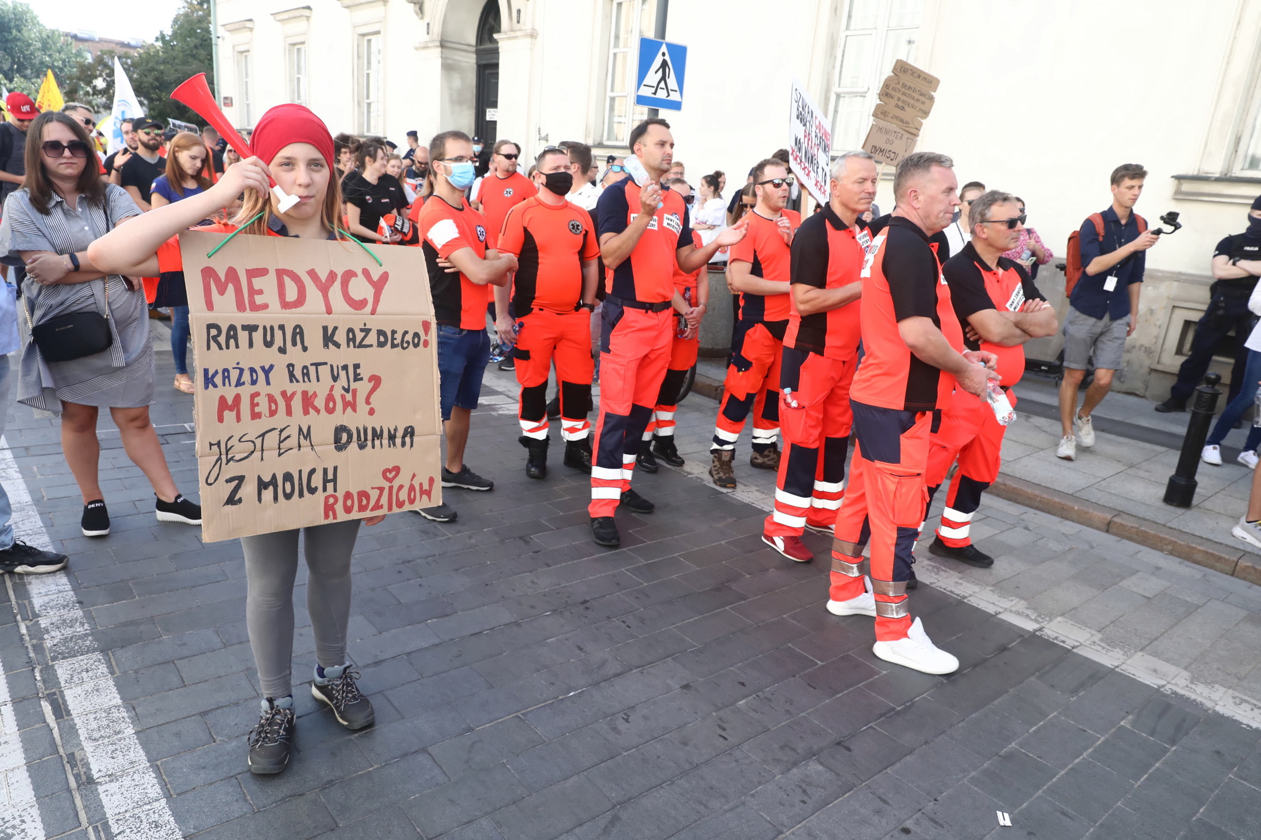 Protest medyków w Warszawie