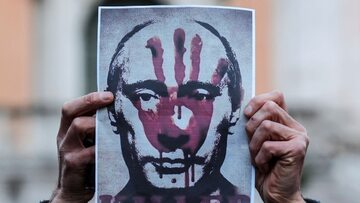 Protest przeciw działaniom Putina