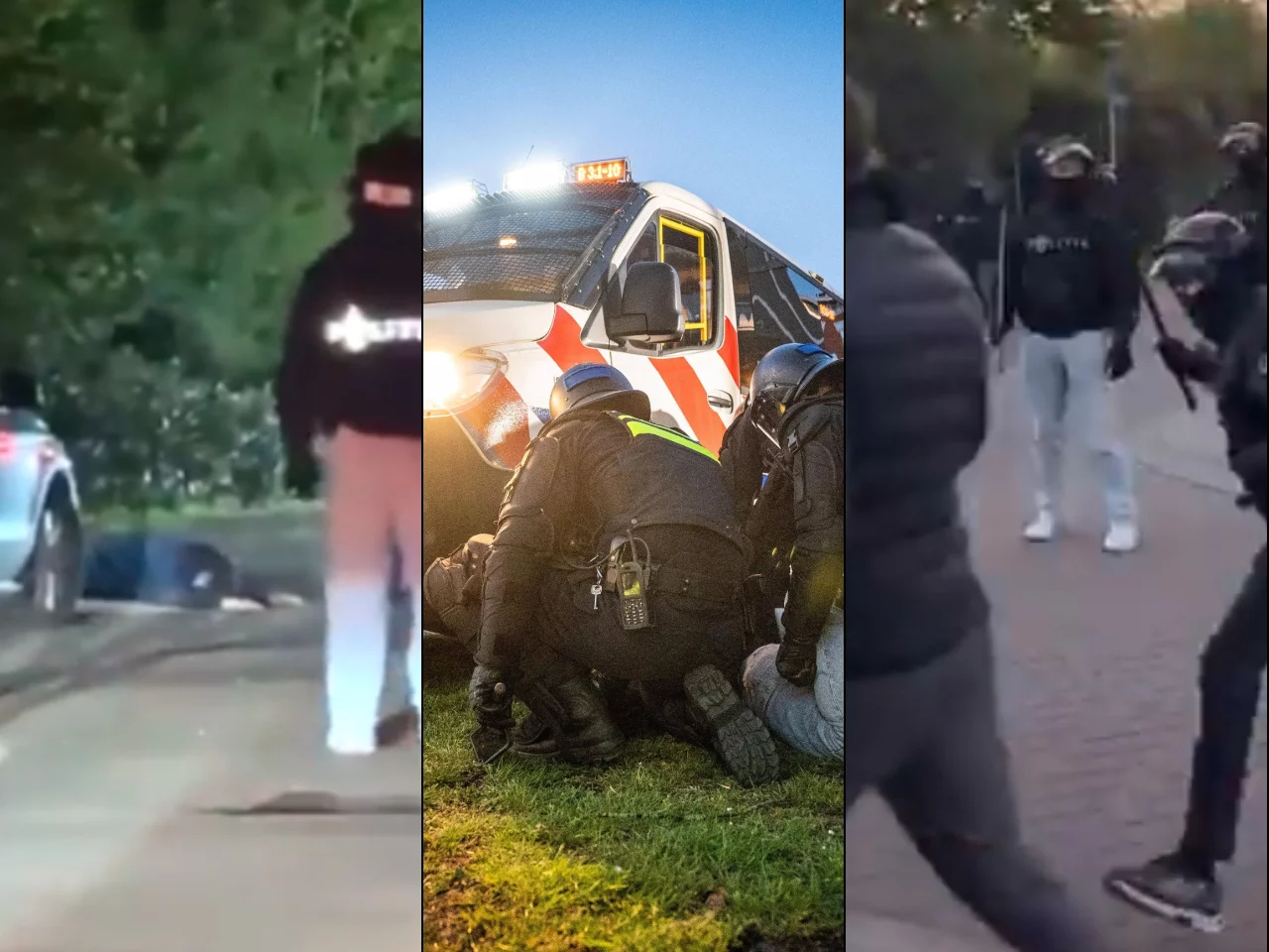 W trakcie tłumienia demonstracji w Loosdrecht holenderka policja użyła siły wobec ludzi protestujących przeciwko kolejnemu ośrodkowi dla nielegalnych imigrantów