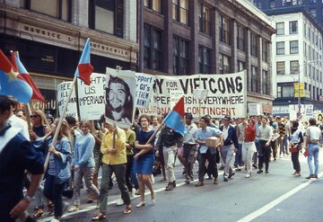 Protest przeciwko wojnie w Wietnamie. Chicago, 1968 rok
