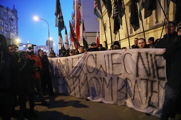 Protest przed ambasadą Ukrainy