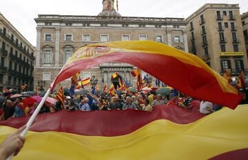 Protest przed referendum ws. niepodległości Katalonii