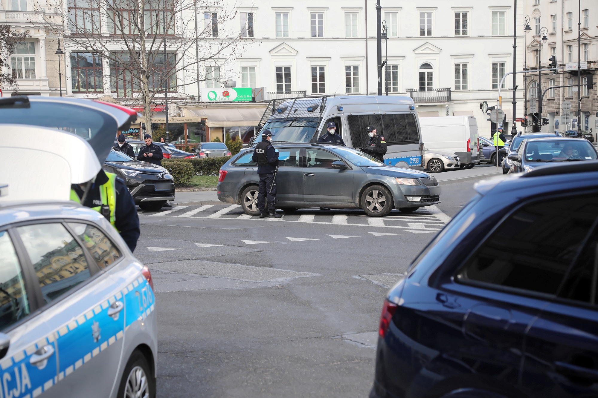 Protest przedsiębiorców na pl. Trzech Krzyży