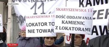 protest przy Skaryszewskiej 11