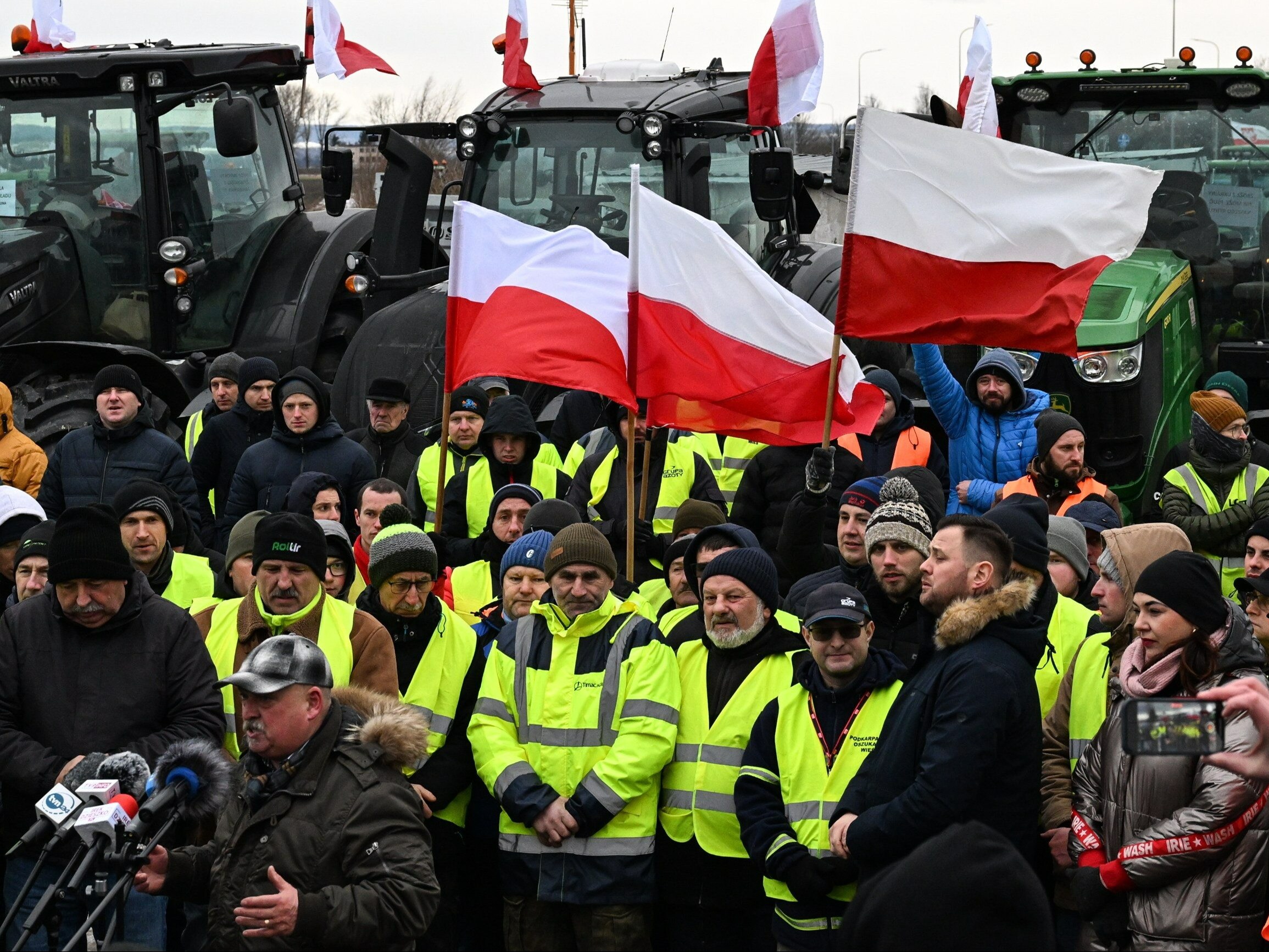 Protest rolników w Medyce