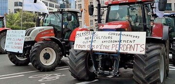 protest rolników w Brukseli przeciw umowie handlowej pomiędzy UE a krajami grupy Mercosur