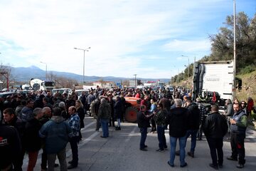 Protest rolników w Grecji
