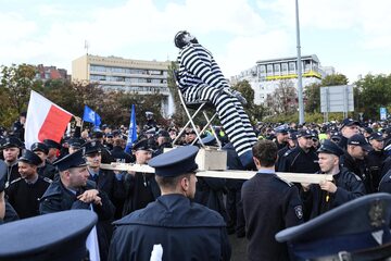 Protest służb mundurowych w Warszawie