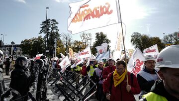 Protest "Solidarności" w Luksemburgu