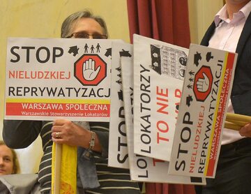 Protest „Stop reprywatyzacji i degradacji Warszawy”