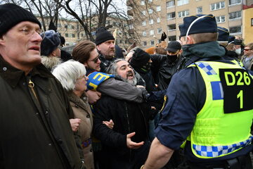 Protest w Sztokholmie, zdjęcie ilustracyjne