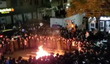 Protest żydów na Brooklynie