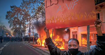 Protesty przeciw francuskiej ustawie o bezpieczeństwie globalnym. Paryż, 28 listopada 2020 r.