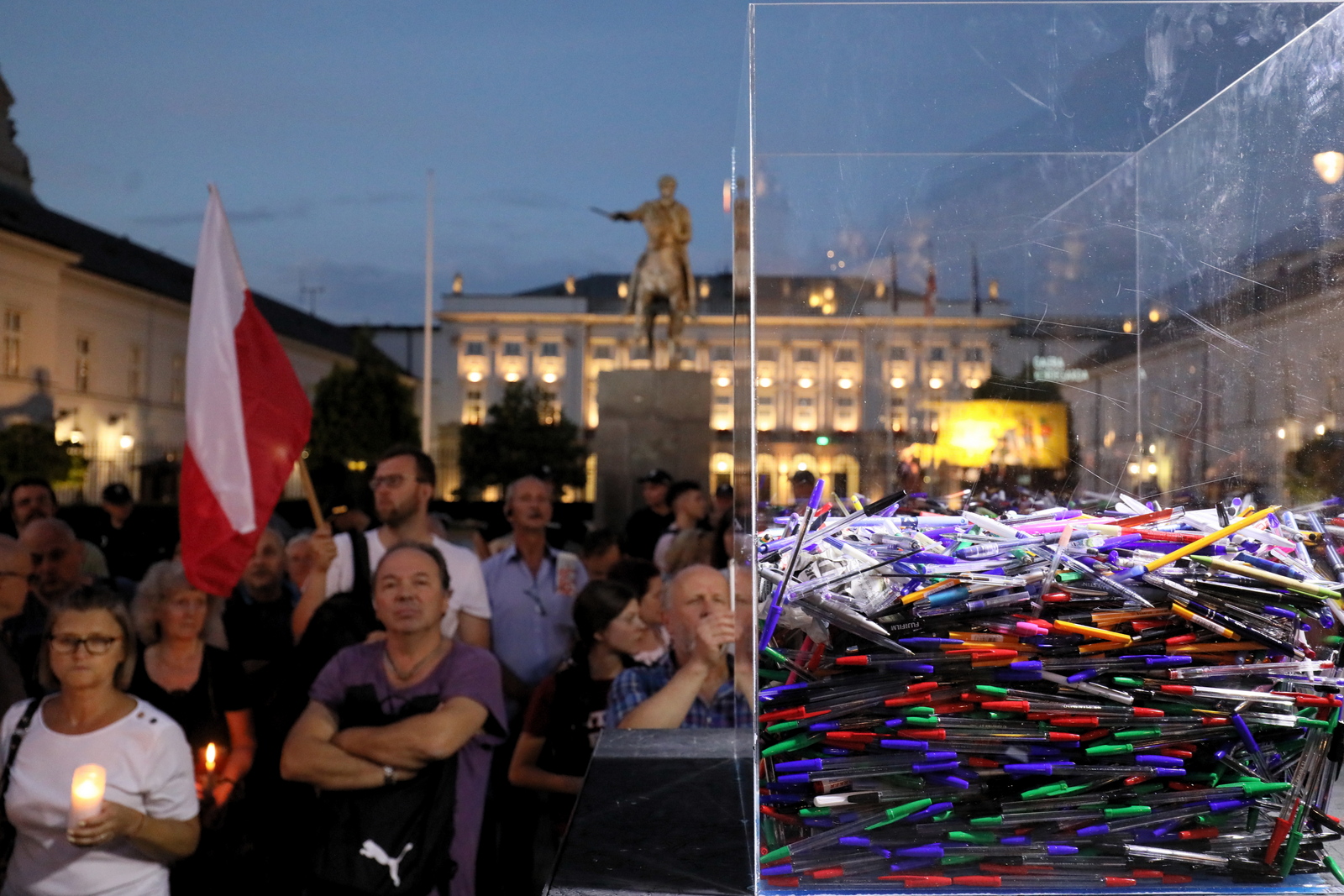 Protest przed Pałacem Prezydencki