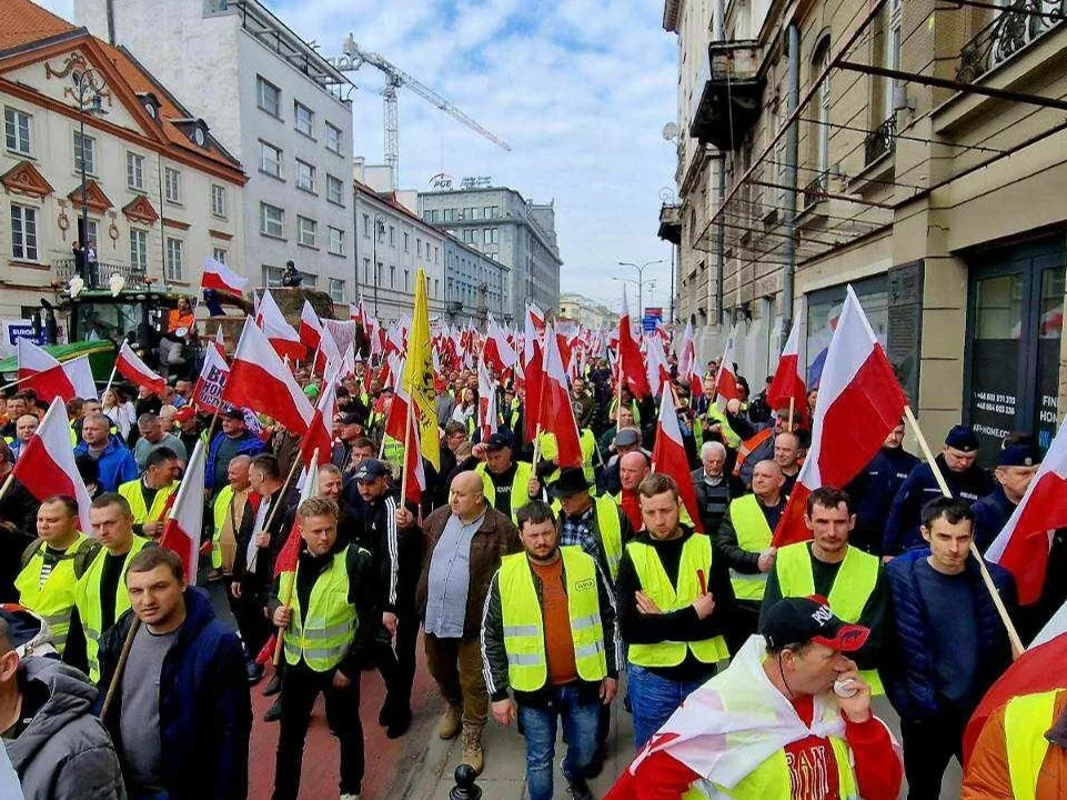 Protest rolników w Warszawie