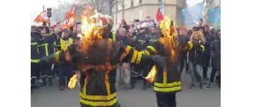 Protesty strażaków we Francji