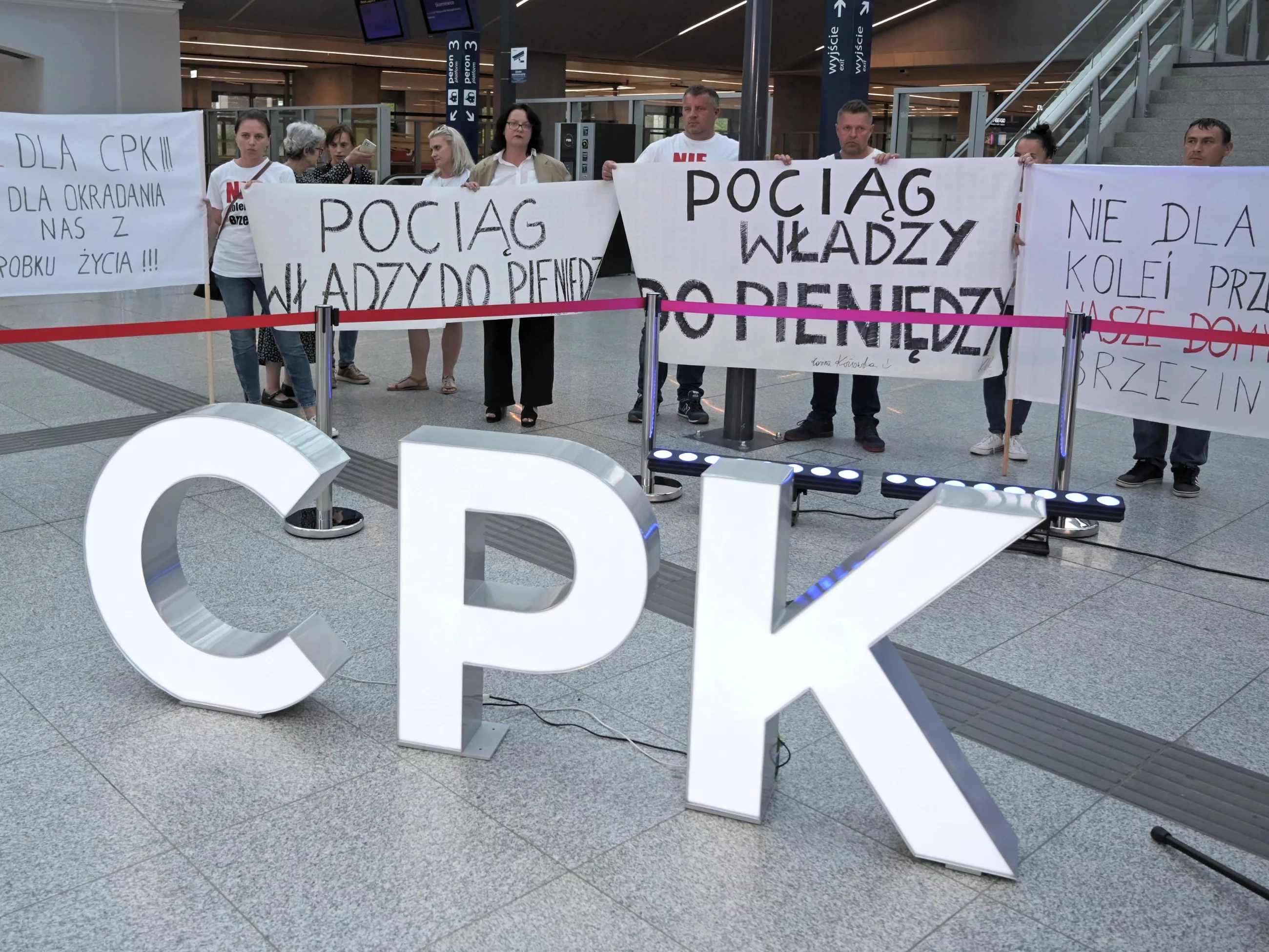 Protest przeciwko CPK