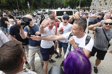 Przeciwnicy I Marszu Równości w Białymstoku