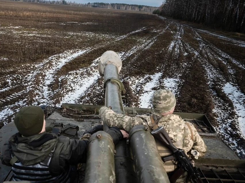 Ukraina, 02.02.2023. Wojska sił zbrojnych Ukrainy.