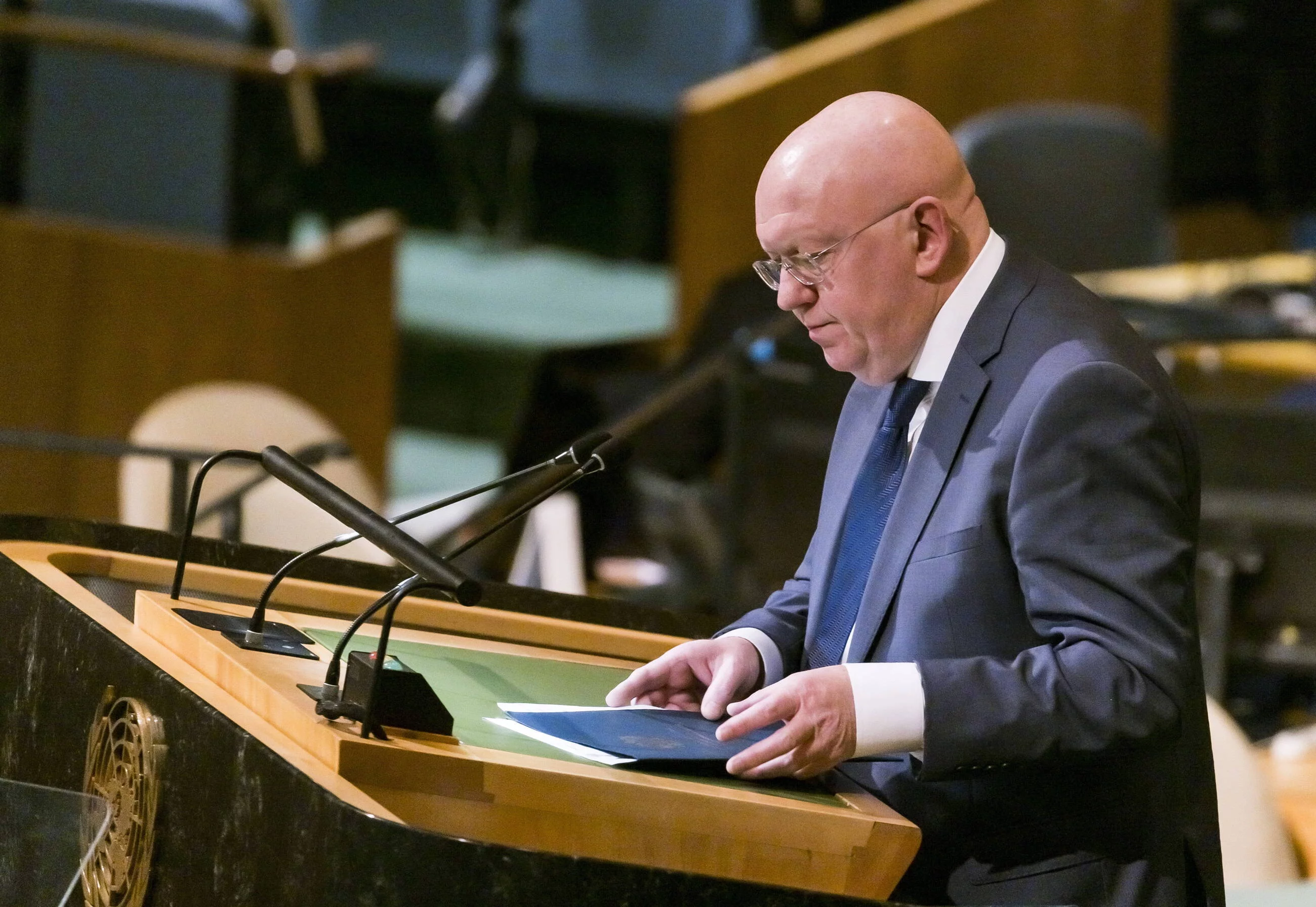 Stały przedstawiciel Rosji w ONZ Wasilij Nebenzia