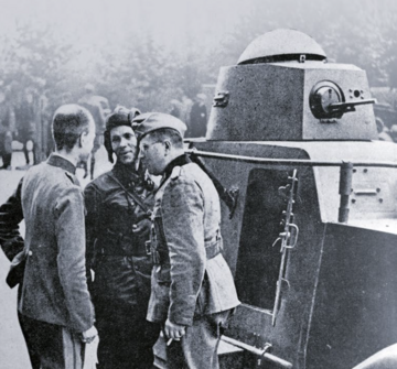 Przedstawiciele Sowietów i Niemców spotykający się w Brześciu w 1939 r.