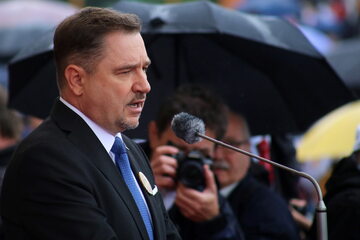 Przewodniczący NSZZ "Solidarność" Piotr Duda