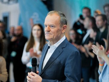 Przewodniczący Platformy Obywatelskiej Donald Tusk na wydarzeniu z cyklu "Meet Up: Nowa Generacja Platformy Obywatelskiej".