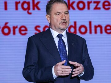 Przewodniczący "Solidarności" Piotr Duda