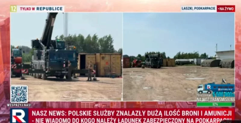 Konterner z bronią w Laszkach