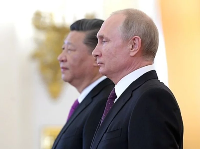 Prezydent Rosji Władimir Putin i prezydent Chin Xi Jinping