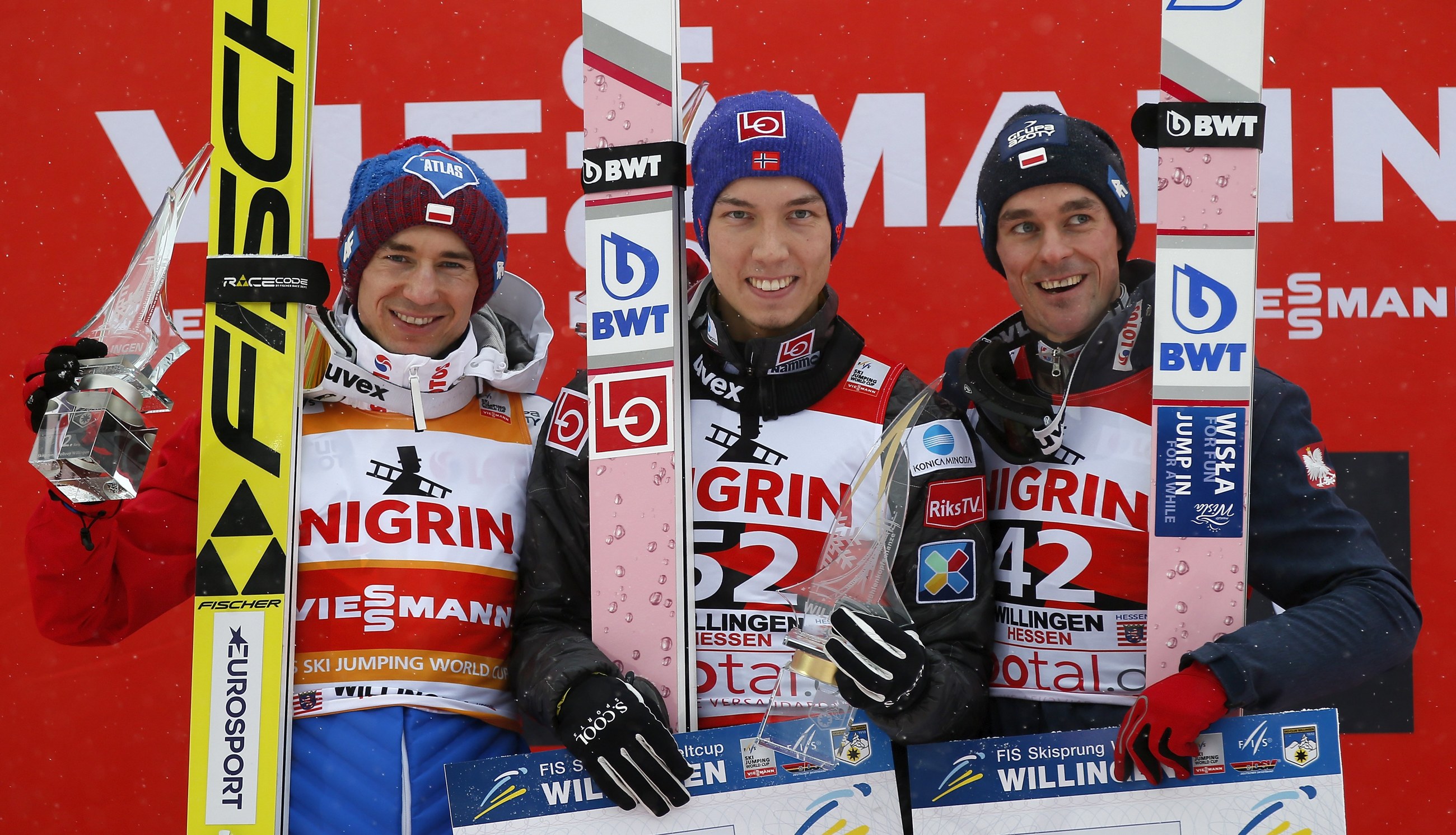 Kamil Stoch, Johann Andre Forfang, Piotr Żyła