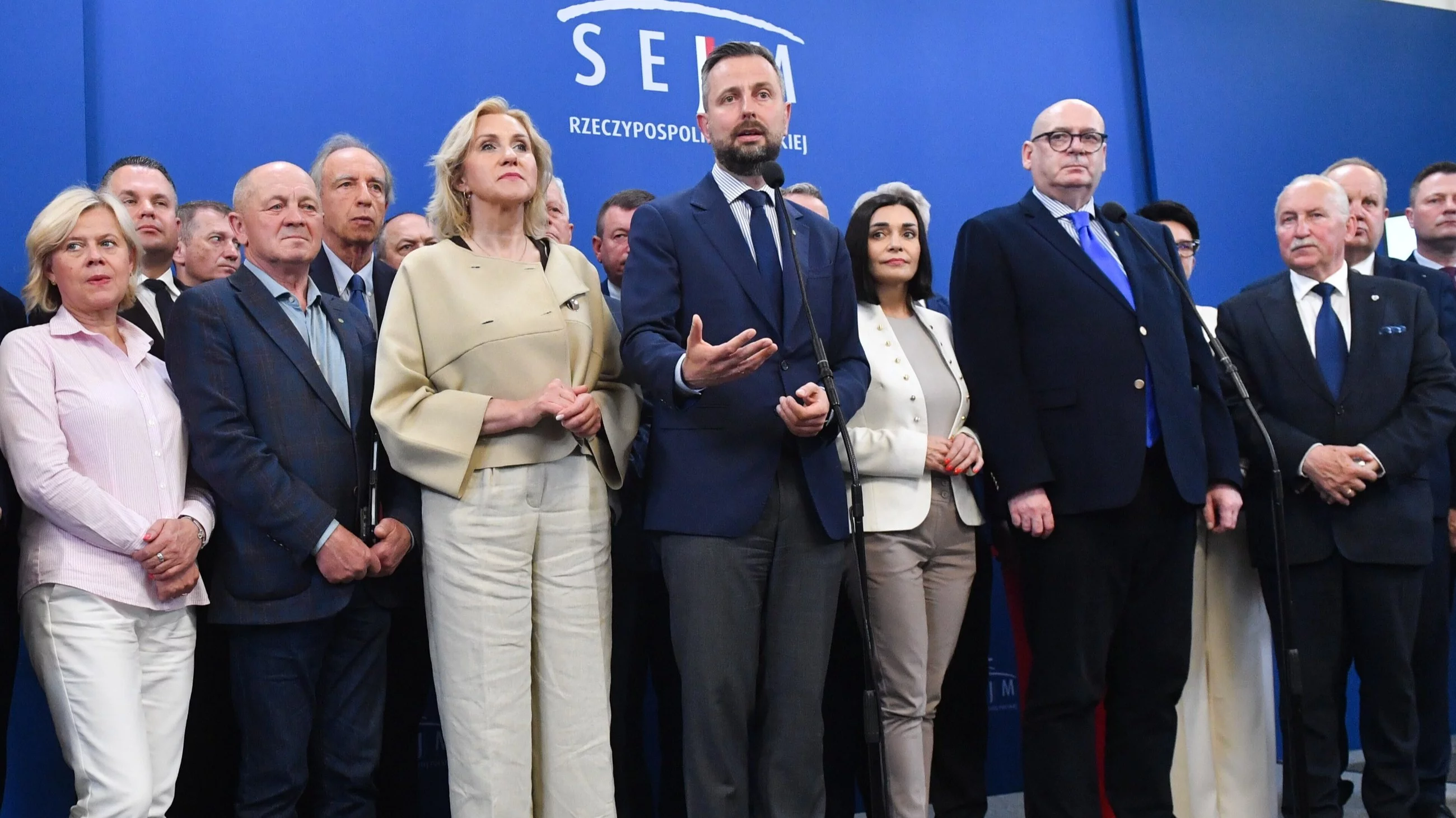 Politycy PSL na konferencji prasowej