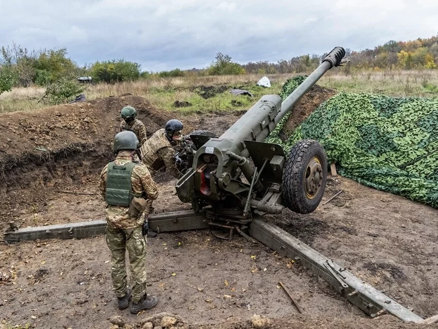 Wojna na Ukrainie. Artylerzyści batalionu jednej z brygad Gwardii Narodowej Ukrainy.