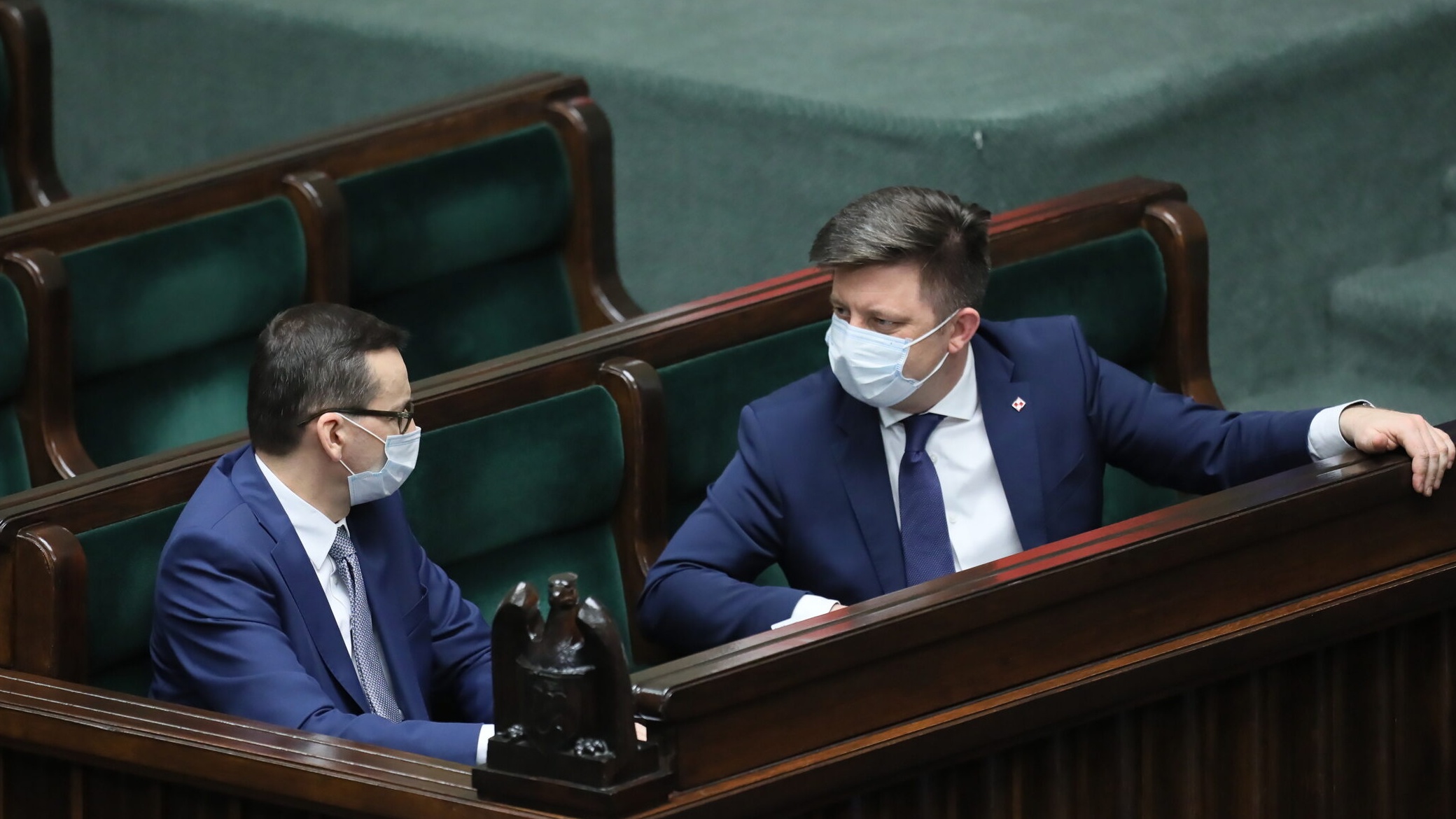 Mateusz Morawiecki i Michał Dworczyk w Sejmie