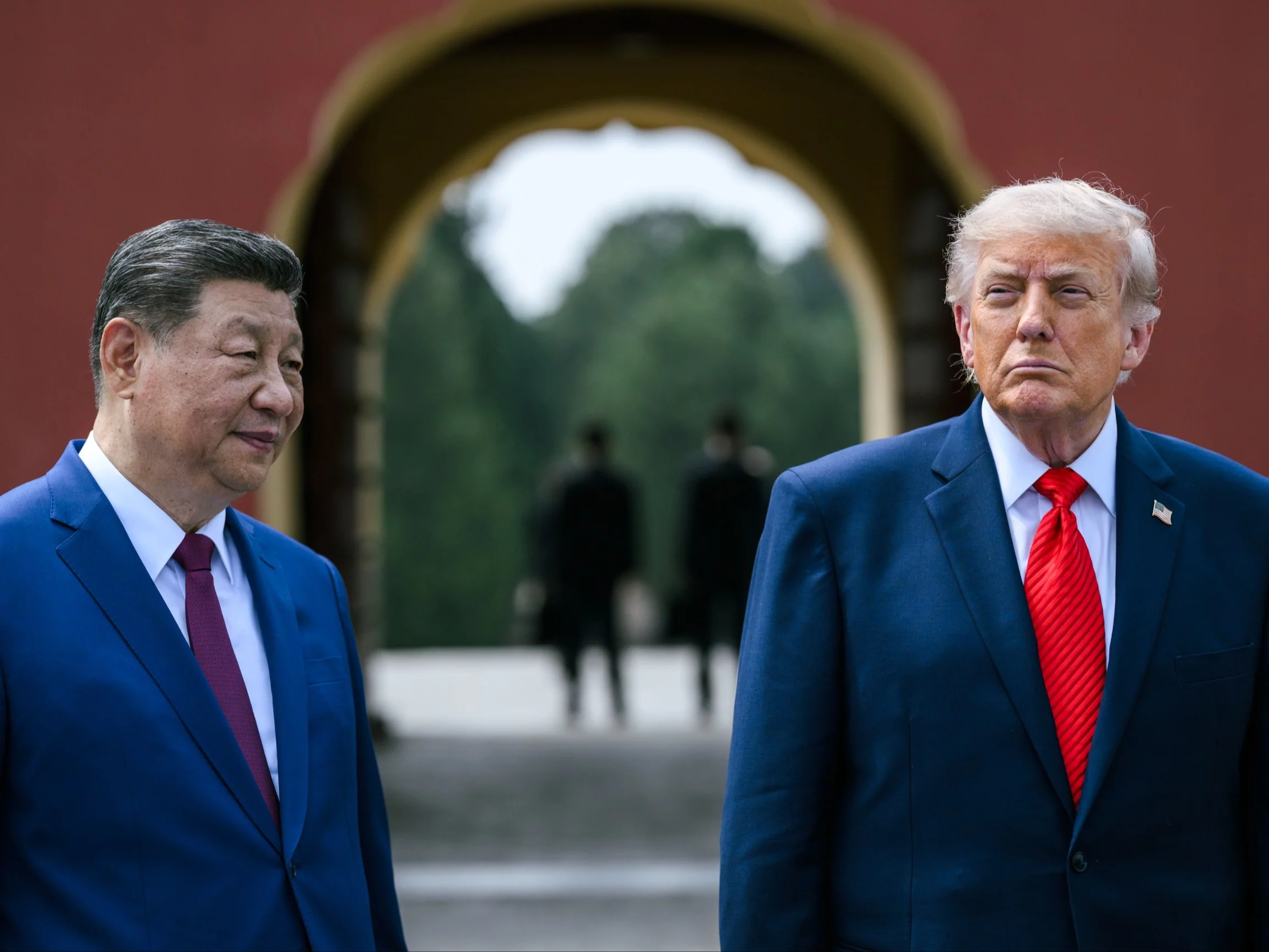 Przywódca Chin Xi Jinping i prezydent USA Donald Trump