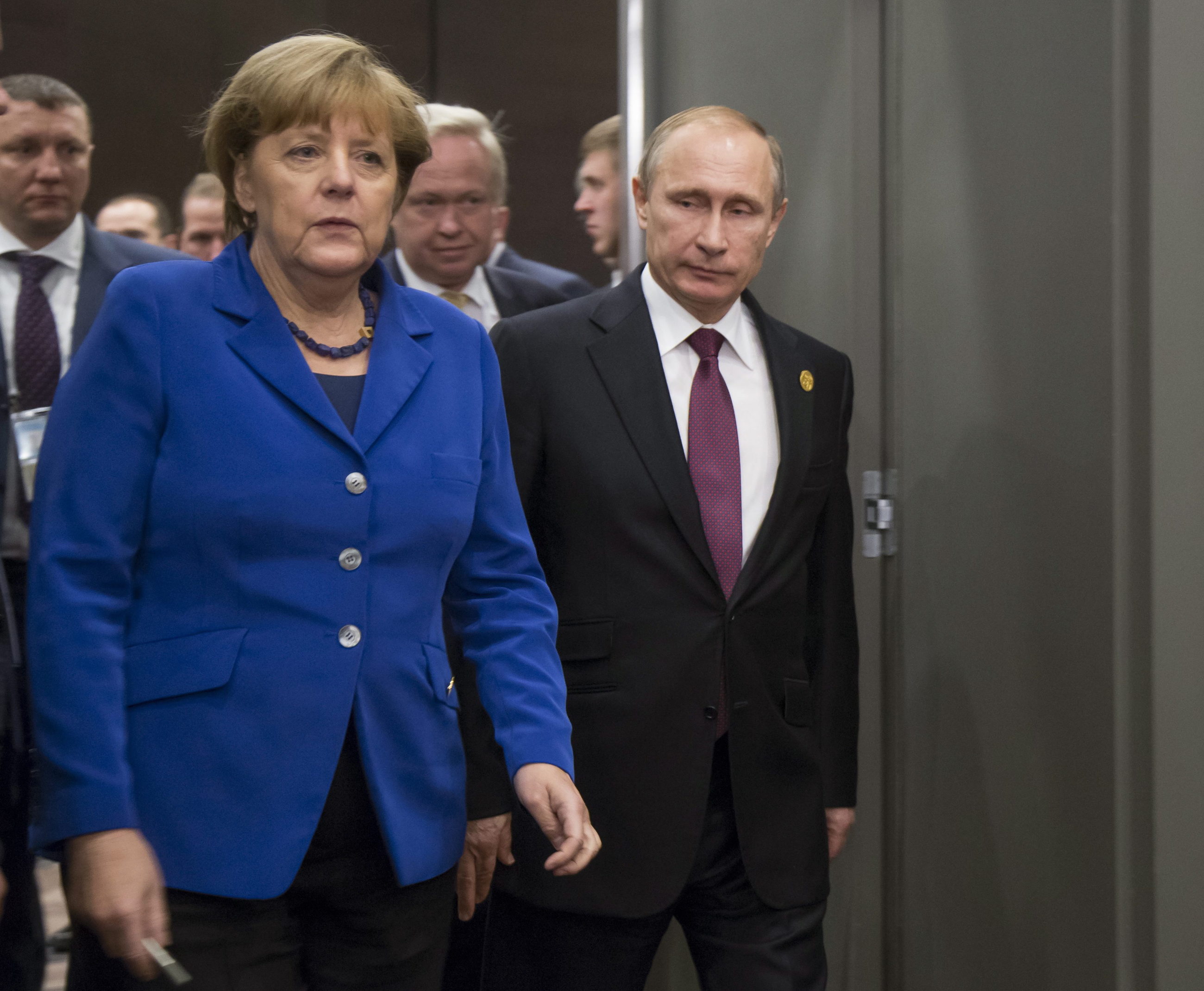 Angela Merkel i Władimir Putin