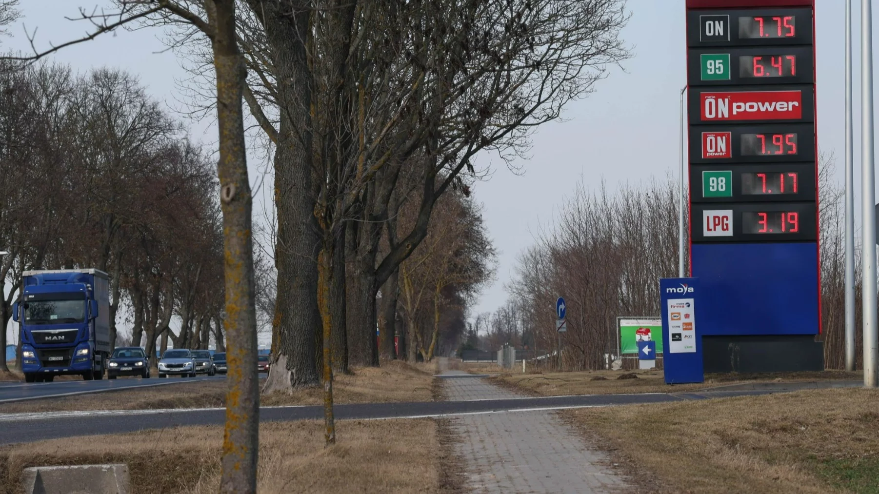 Ceny paliw na stacji benzynowej w Gzowie (woj. mazowieckie), 10 marca 2026 r.