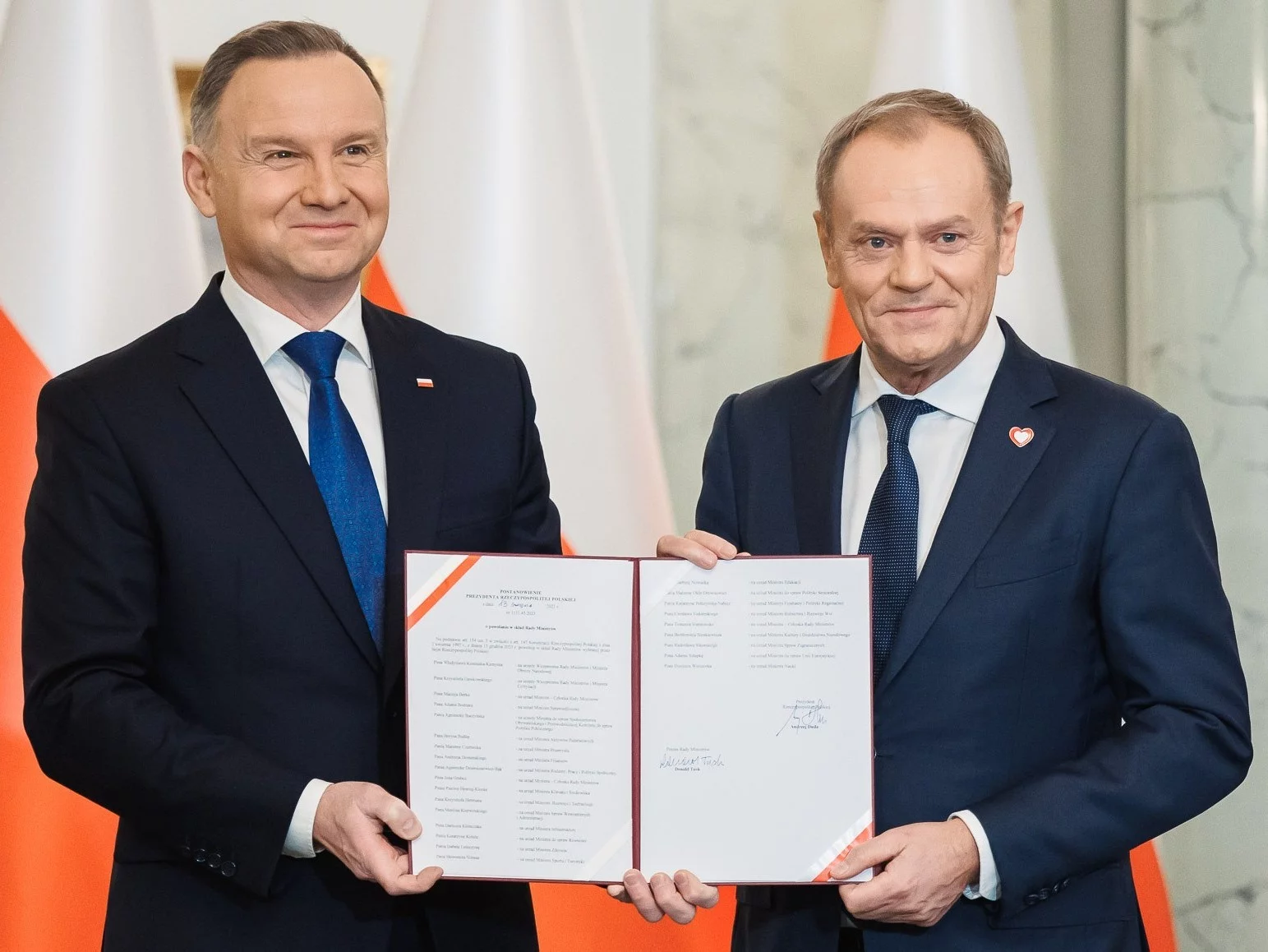 Prezydent Andrzej Duda i premier Donald Tusk