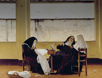 Rafaello Sorbi, "Szyjące zakonnice", 1870–1872