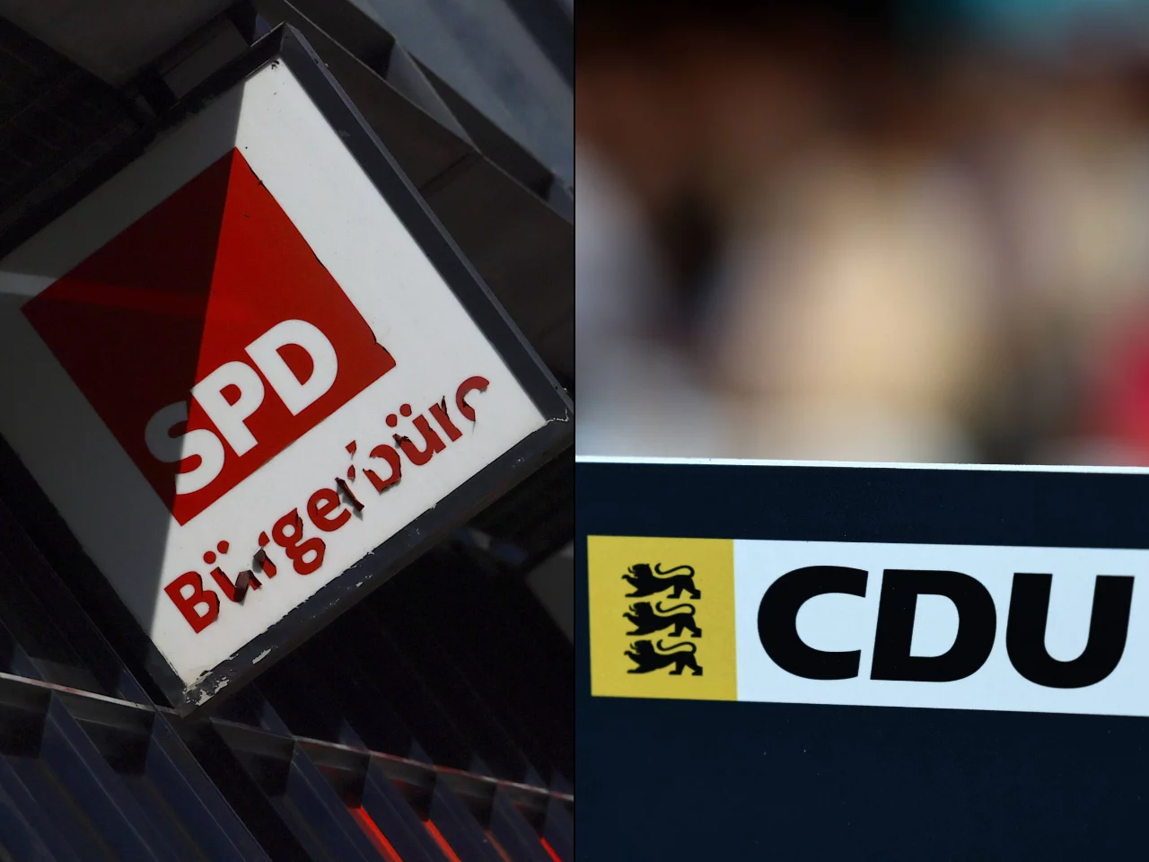 Logo niemieckich partii SPD i CDU