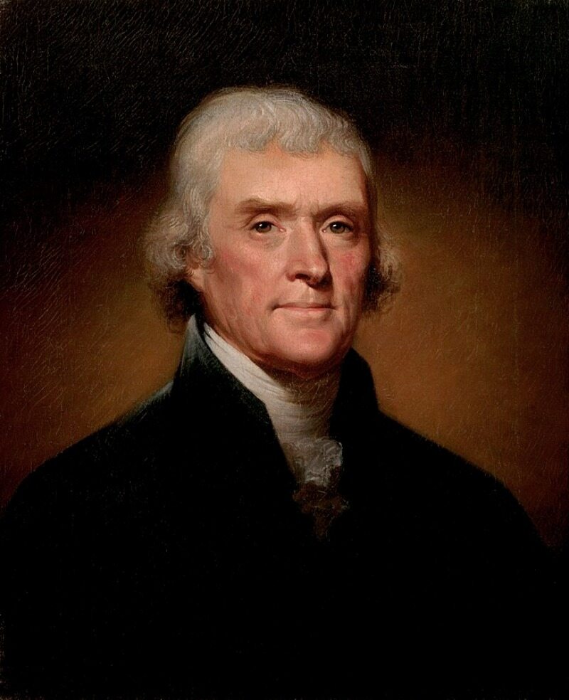Thomas Jefferson.  Troisième président américain.  Vie, biographie, présidence