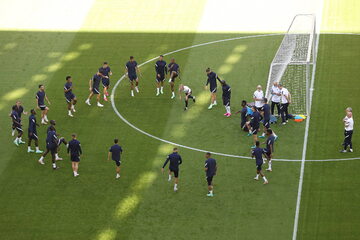 Reprezentacja Francji na stadionie w Monachium