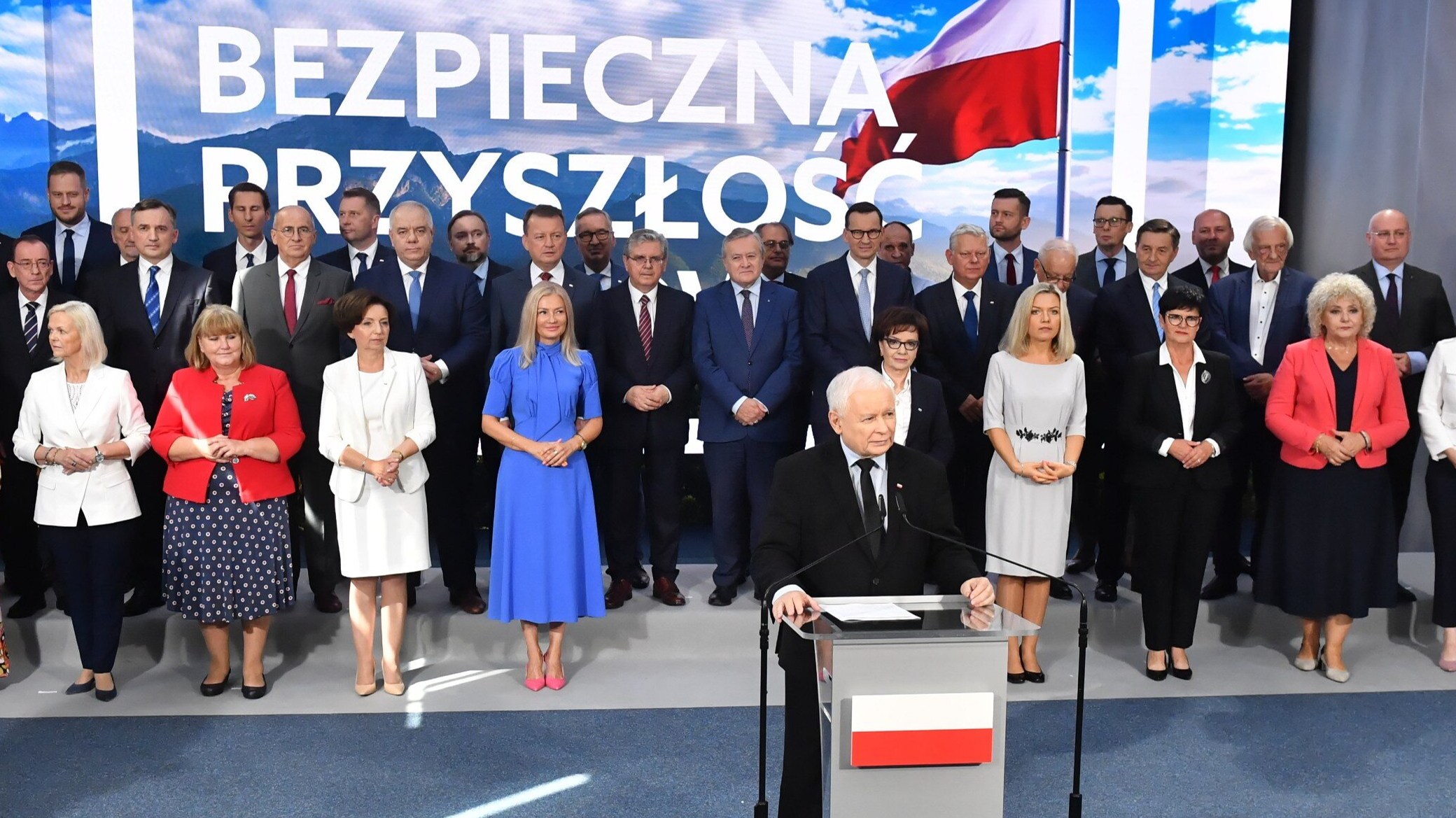 Jarosław Kaczyński prezentuje "jedynki" PiS. Warszawa, 31.08.2023