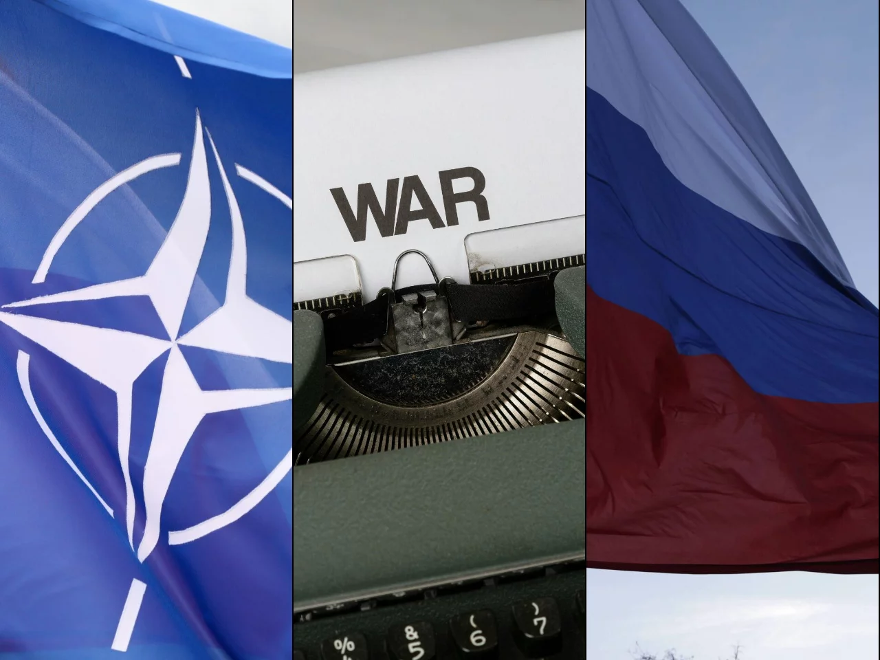 Flaga NATO, flaga Rosji