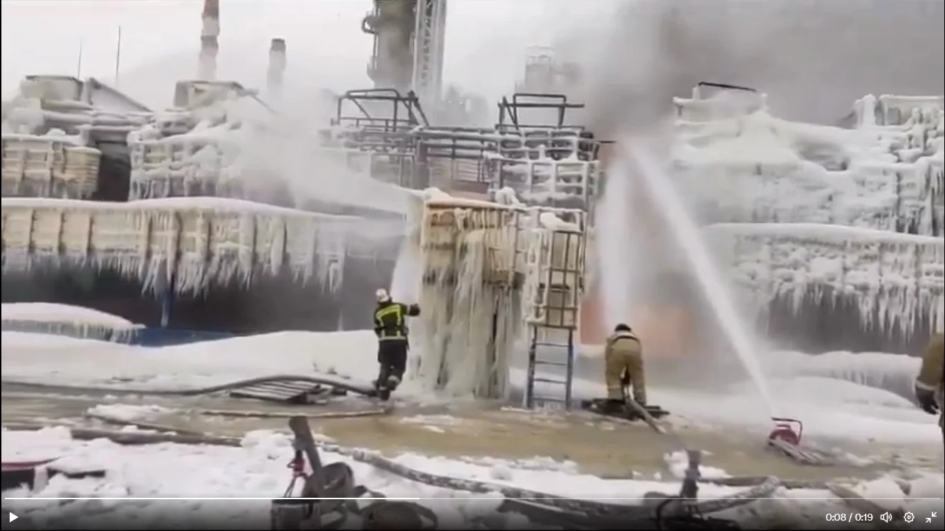 Pożar w kompleksie Novatek pod Petersburgiem