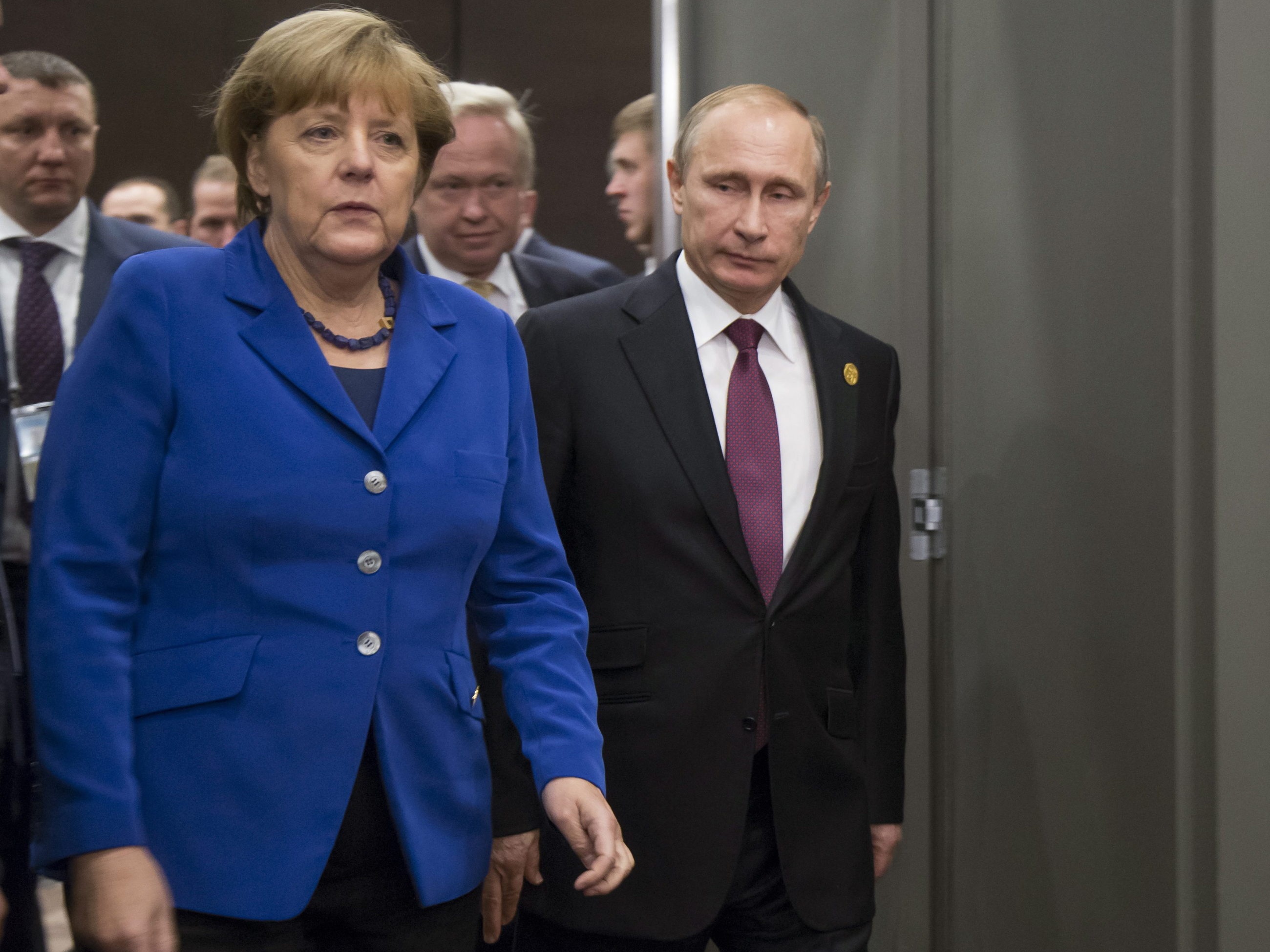 Angela Merkel i Władimir Putin