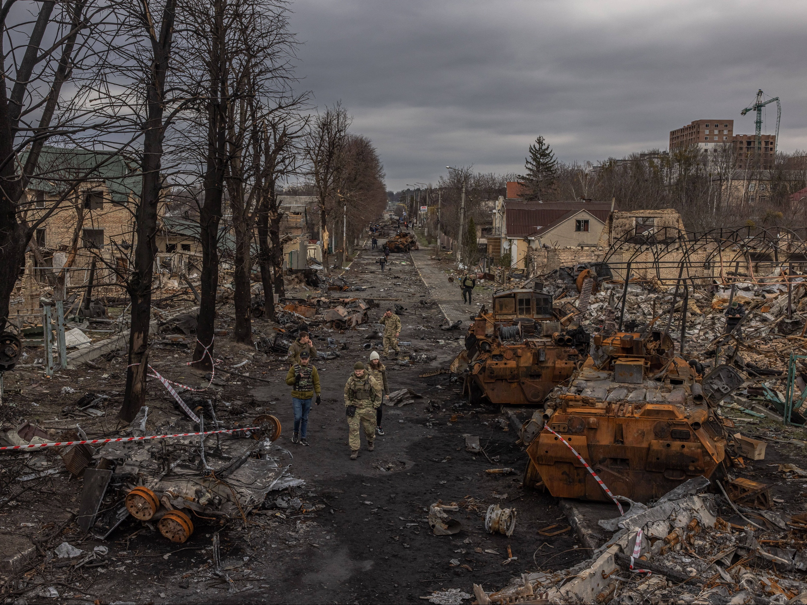 Wojna na Ukrainie. Zniszczone miasto Bucza pod Kijowem